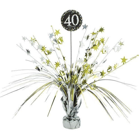 Sparkling Celebration 40th Foil Table Centrepiece - 33cm