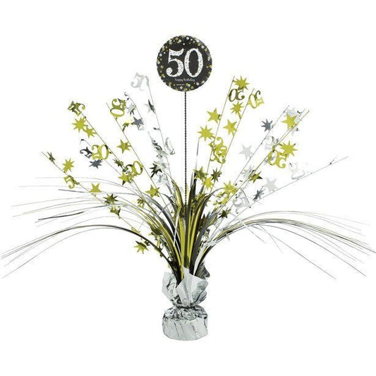 Sparkling Celebration 50th Foil Table Centrepiece - 33cm