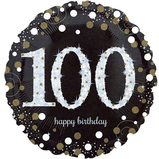 Sparkling Celebration 100th Birthday Balloon - 18" Foil