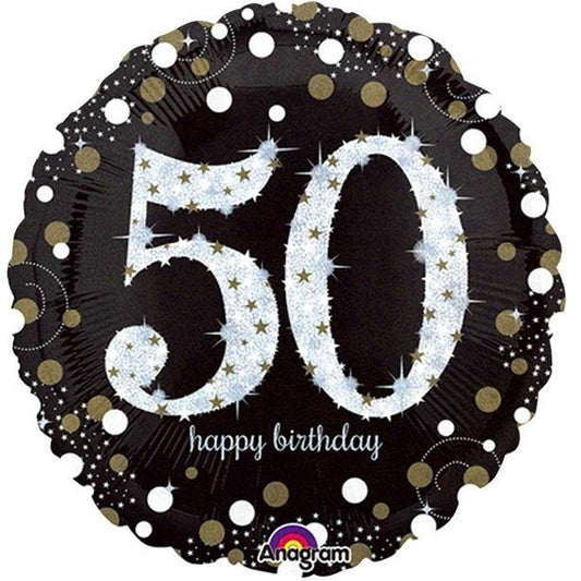 Sparkling Celebration 50th Birthday Balloon - 18" Foil