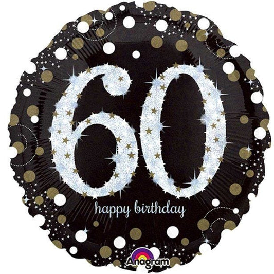 Sparkling Celebration 60th Birthday Balloon - 18" Foil