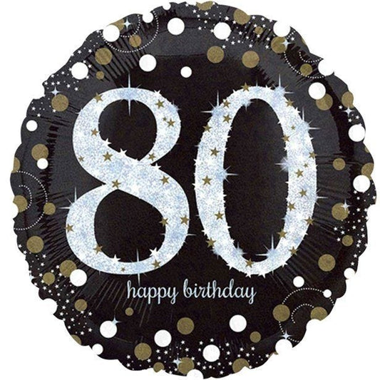 Sparkling Celebration 80th Birthday Balloon - 18" Foil