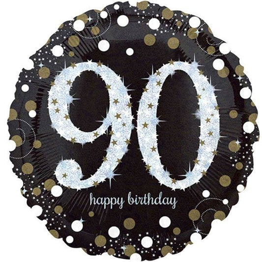 Sparkling Celebration 90th Birthday Balloon - 18" Foil