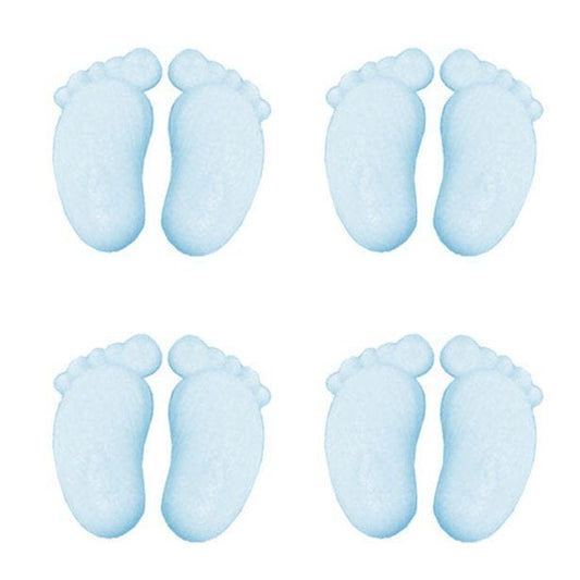 Blue Baby Feet Sugar Cake Toppers (4 pairs)
