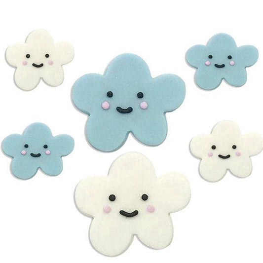 Happy Clouds Sugar Cake Toppers (6pk)