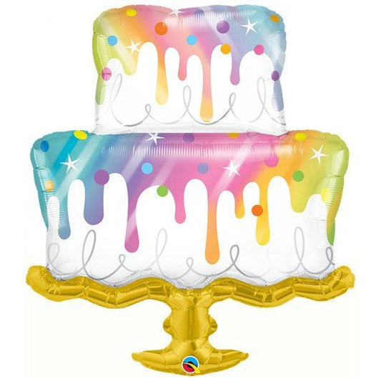Rainbow Drip Cake Supersize Balloon - 45" Foil