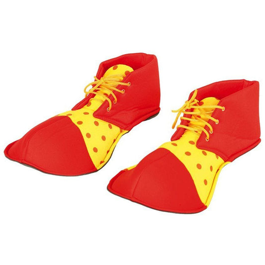 Red and Yellow Clown Shoes - Adult