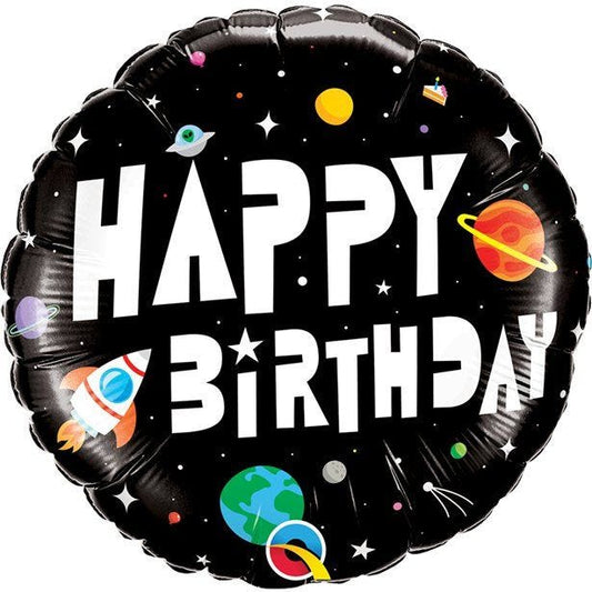 Space Birthday Balloon - 18" Foil