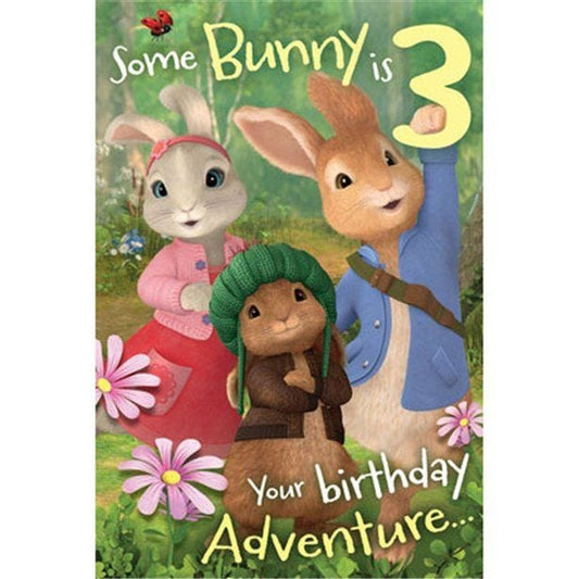 Peter Rabbit Age 3 Activity Birthday Card