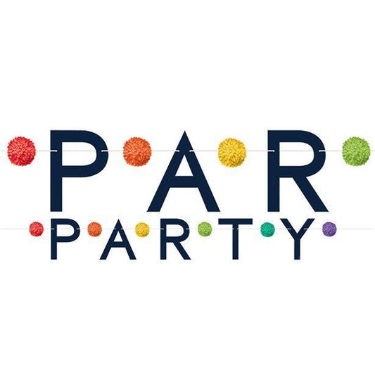 Party Letter Banner with Pom Poms - 1.9m