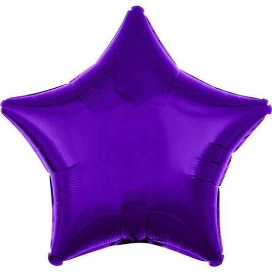 Metallic Purple Star Balloon - 18" Foil