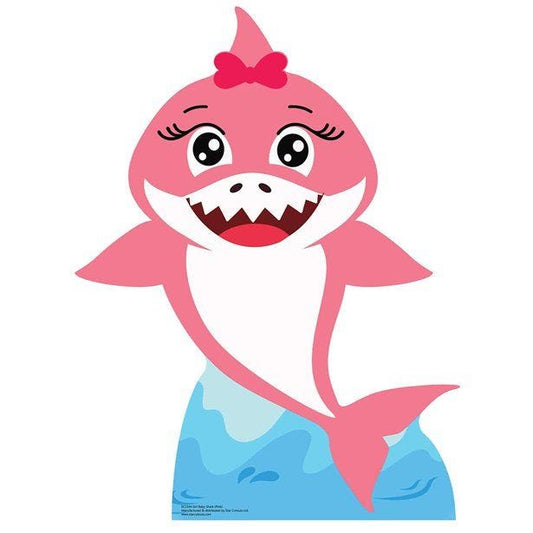 Pink Baby Shark Cardboard Cutout - 93cm x 72cm
