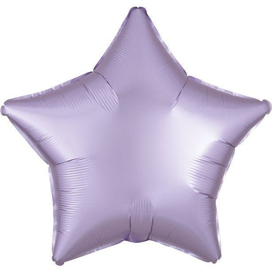 Pastel Lilac Star Satin Luxe Balloon - 18'' Foil - unpackaged