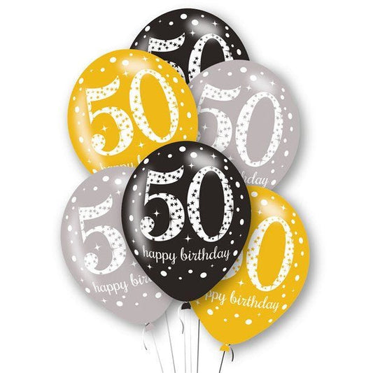 Age 50 Latex Balloons - 11" (6pk)