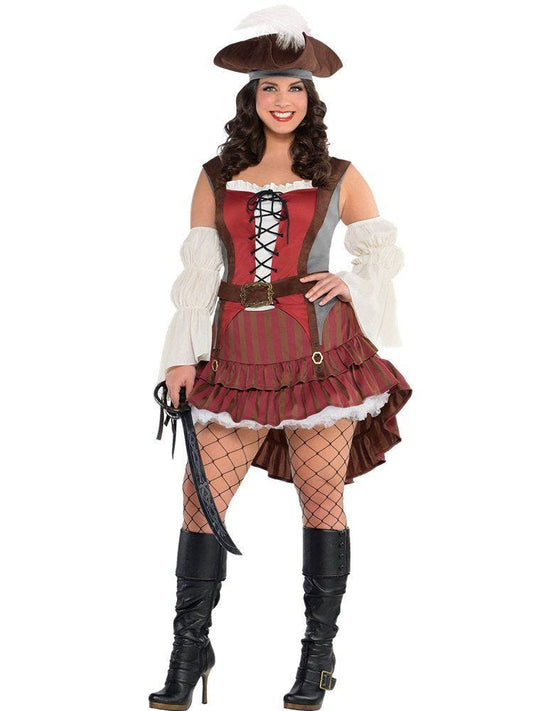 Castaway Pirate Lady - Adult Costume