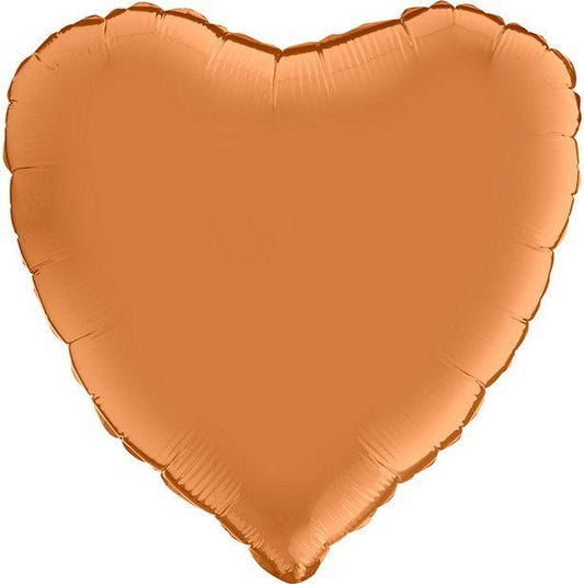 Satin Caramel Heart Foil Balloon - 18"