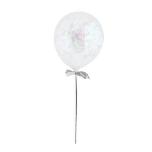 Iridescent Mini Confetti Balloon Wands - 5" Latex (5pk)