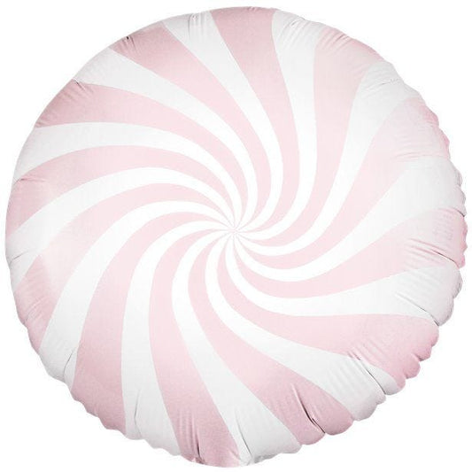 Light Pink Candy Swirl Foil Balloon - 18"