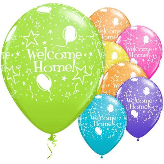 Welcome Home Assorted Stars Balloons - 11" Latex (6pk)