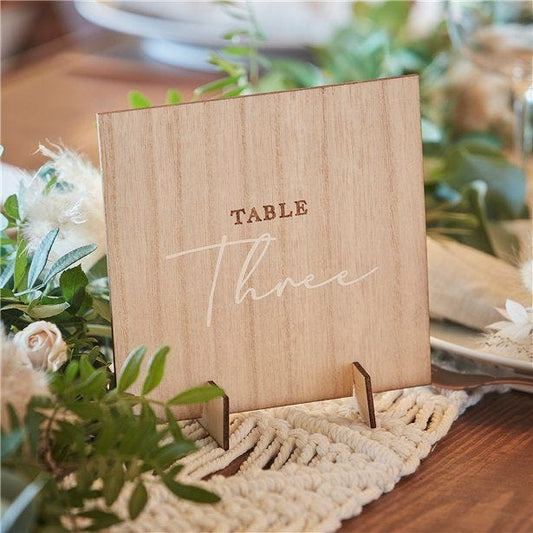 Wooden Table Numbers (12pk)