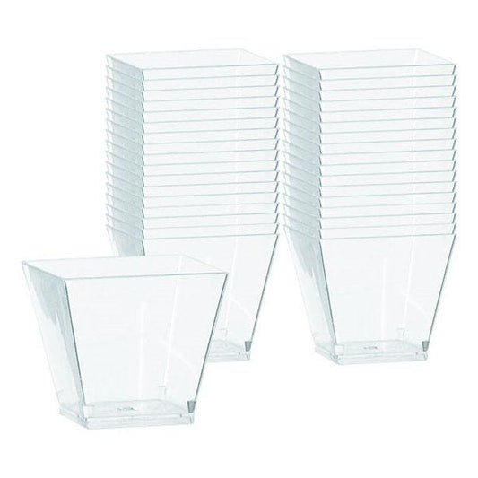 Clear Plastic Mini Cocktail Cubes - 59ml (40pk)