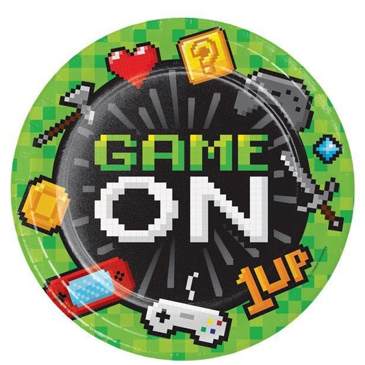 Game On Paper Plates - 22cm (8pk)