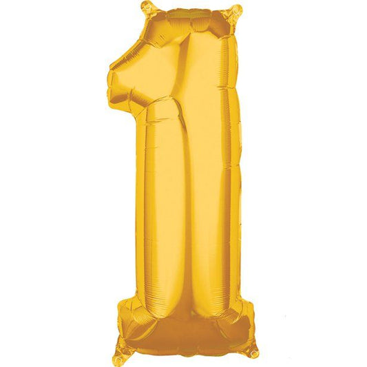 Gold Number 1 Balloon - 26" Foil