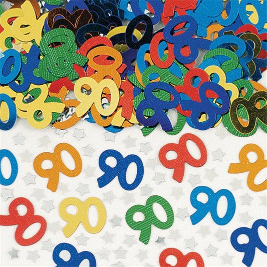 Multicoloured 90th Confetti (14g pack)