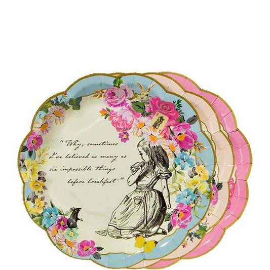 Alice in Wonderland Plates - 17cm (12pk)