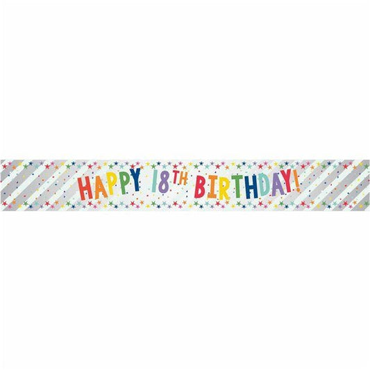 Happy 18th Birthday Foil Banner