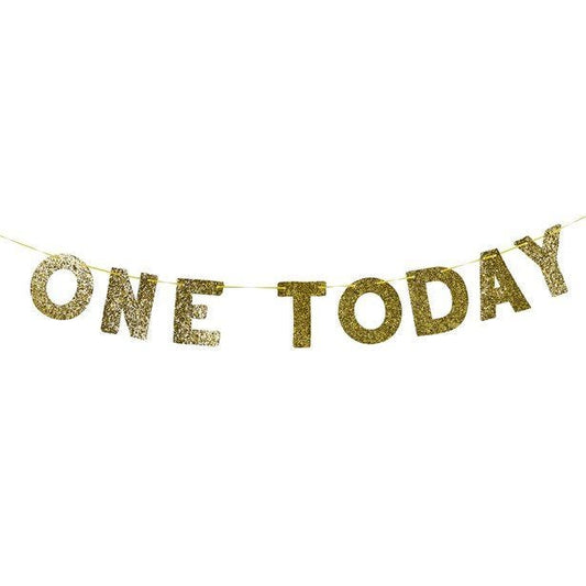 One Today Gold Glitter Banner - 2m