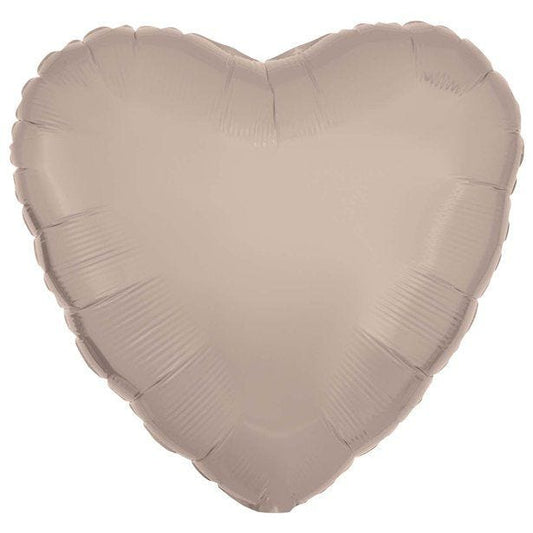 Silk Lustre Latte Heart Foil - 18"