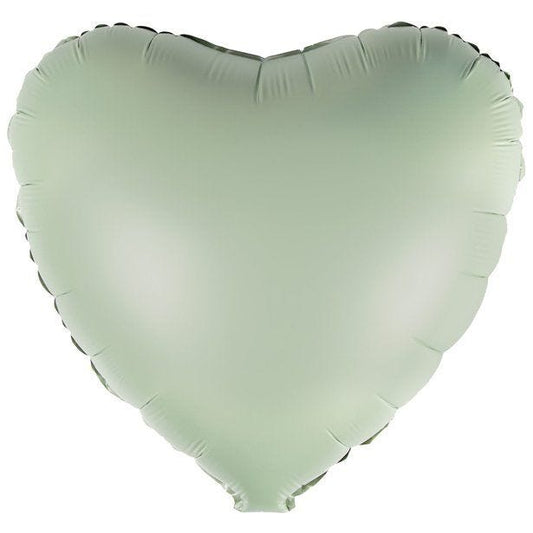 Silk Lustre Eucalyptus Heart Foil - 18"