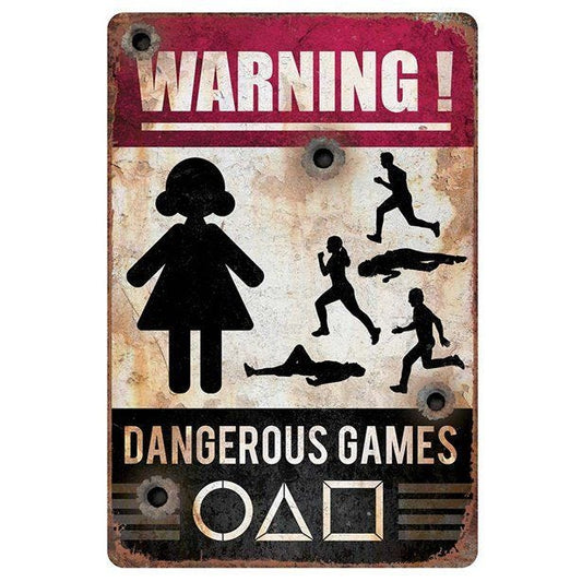 Dangerous Games Sign - 24cm x 36cm