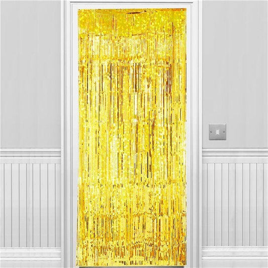 Holographic Gold Foil Door Curtain - 2.4m x 92cm