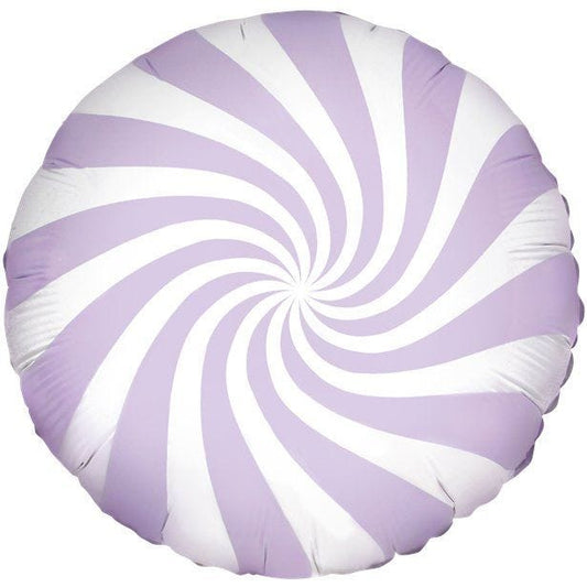 Lilac Candy Swirl Foil Balloon - 18"