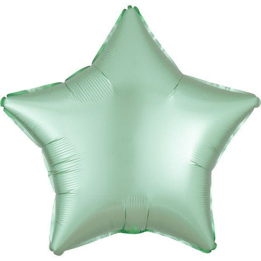 Mint Green Satin Luxe Star Balloon - 18" Foil