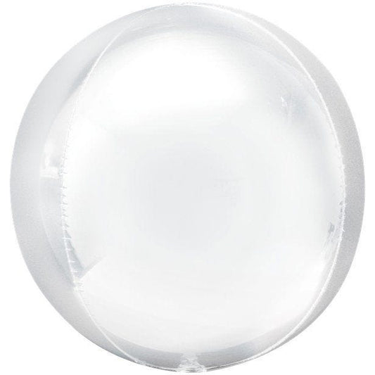 White Orbz Balloon - 16" Foil