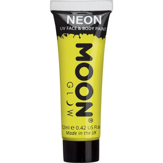 UV Neon Face & Body Paint - Yellow 12ml