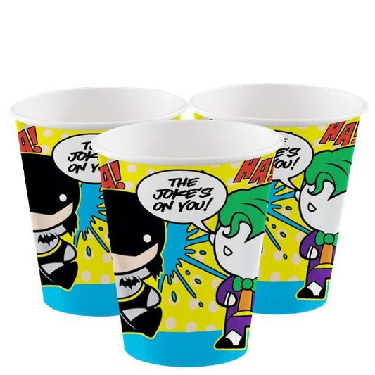 Batman & Joker Paper Cups - 250ml (8pk)