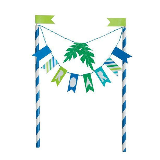Dino-Roar Party Bunting Cake Topper