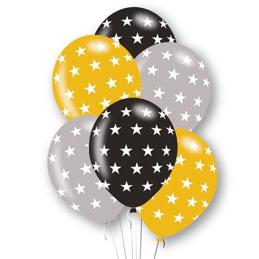 Star Print Latex Balloons - 11" (6pk)