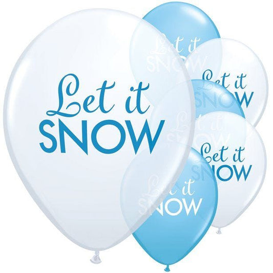 Let It Snow Balloons - 11" Latex (6pk)