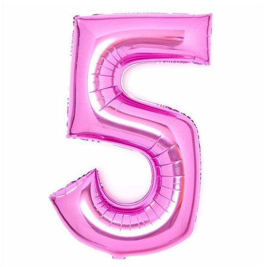 Number 5 Pink Foil Balloon - 34"