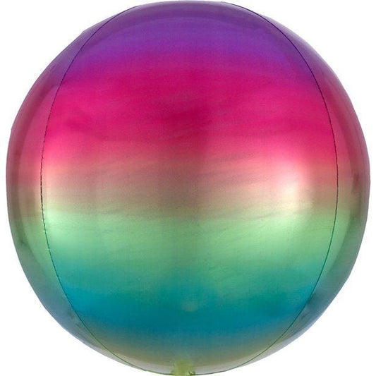 Ombre Rainbow Orbz Balloon - 16" Foil