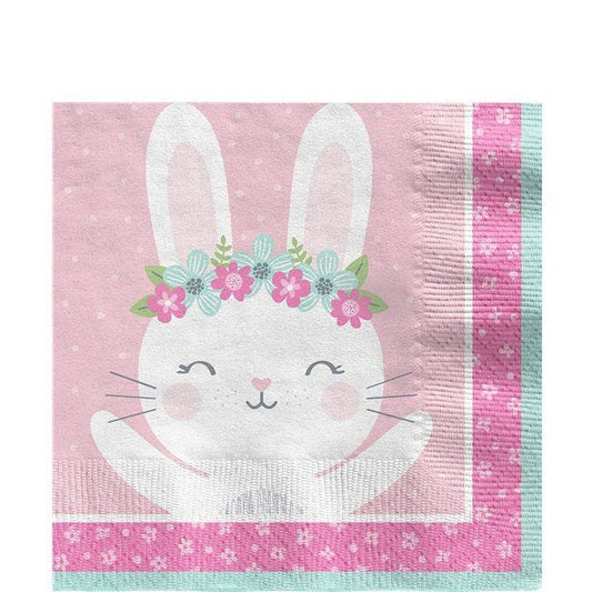 Birthday Bunny Paper Napkins - 33cm (16pk)