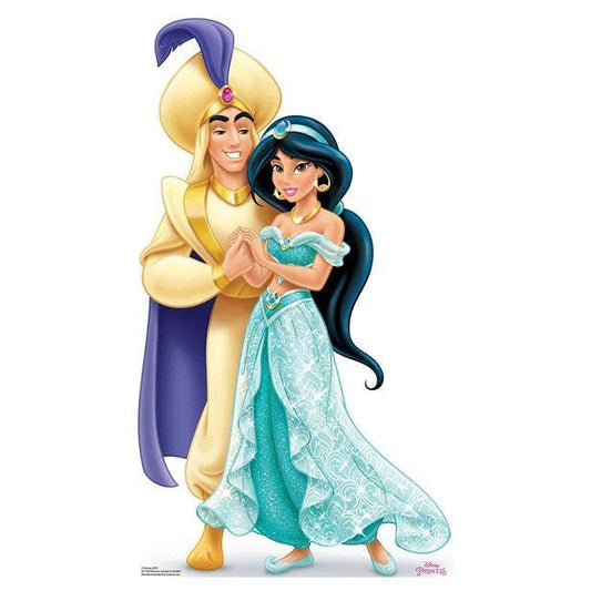 Disney Princess Jasmine & Aladdin Cardboard Cutout - 89cm x 51cm