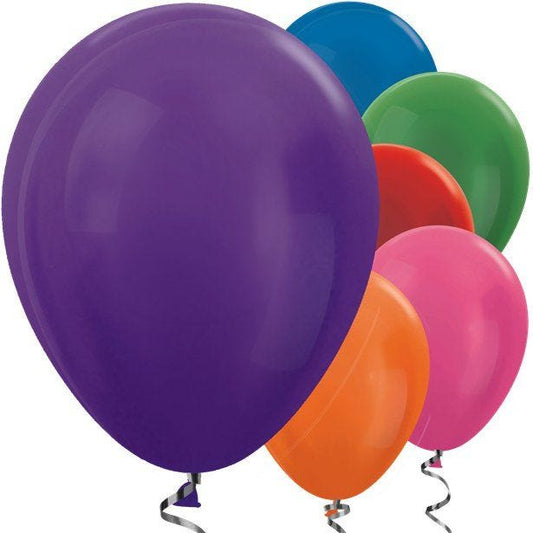 Multi-coloured Metallic Balloons - 12" Latex Balloons (50pk)