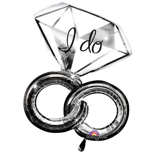 I Do Wedding Rings SuperShape Balloon - 30" Foil