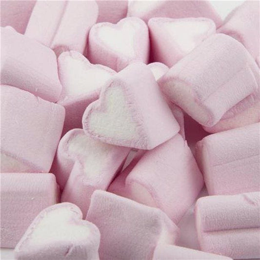 Vanilla Flavour Marshmallow Hearts - 1kg
